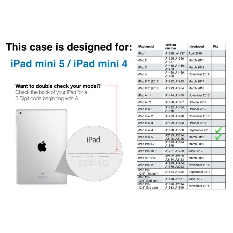 Pipetto Origami Case Rose Gold for iPad Mini 7.9-Inch