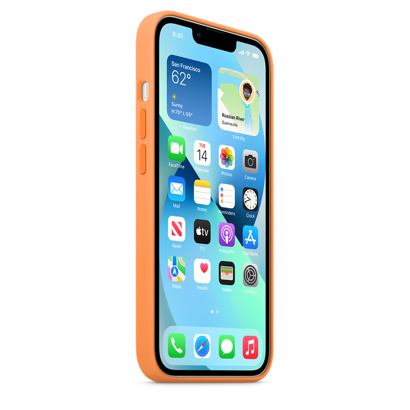 Apple Silicone Case with Magsafe Marigold for iPhone 13