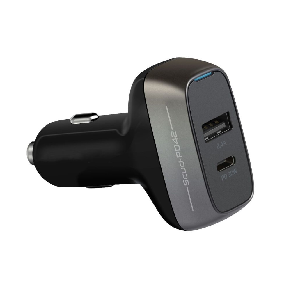 Promate Scud-PD42 Black 42W Ultra-Fast Charging Car Charger