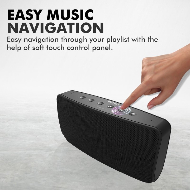 Promate Concerto Black 40W Bluetooth Speaker with 5200mAh Power Bank