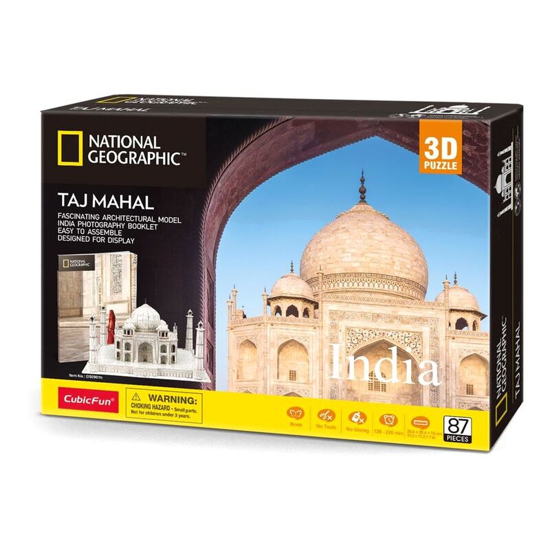 Cubic Fun National Geographic Taj Mahal India 3D Puzzle (87 Pieces)