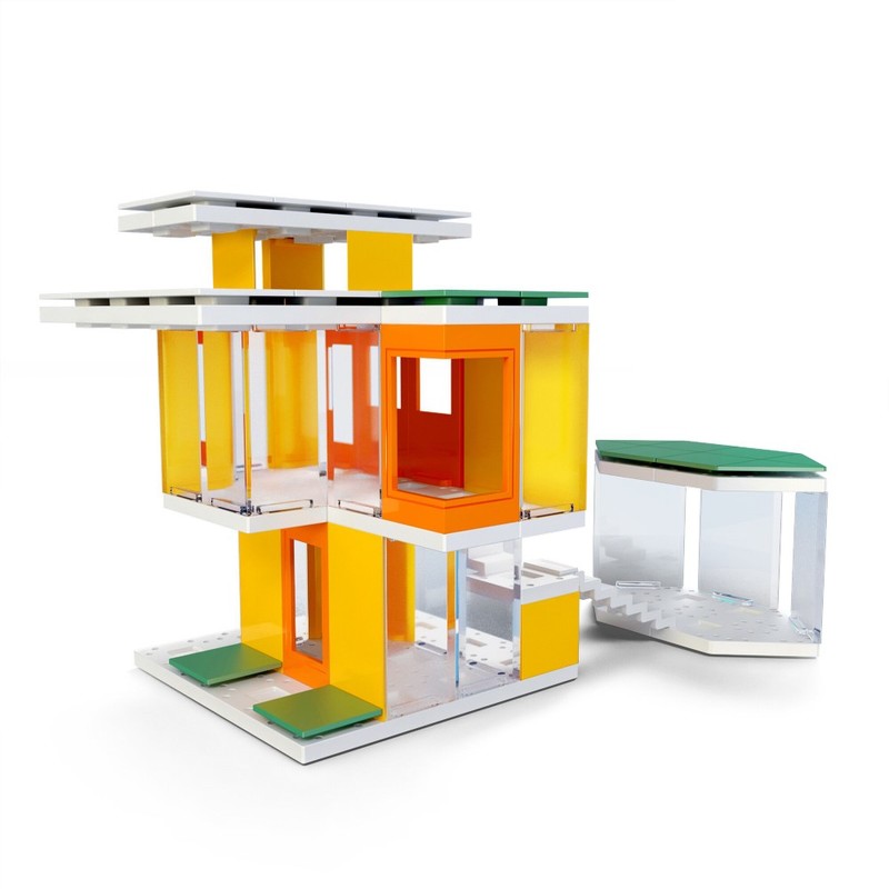 ArcKit Mini Modern Colours 2.0 Architectural Model Kit (105 Pieces)
