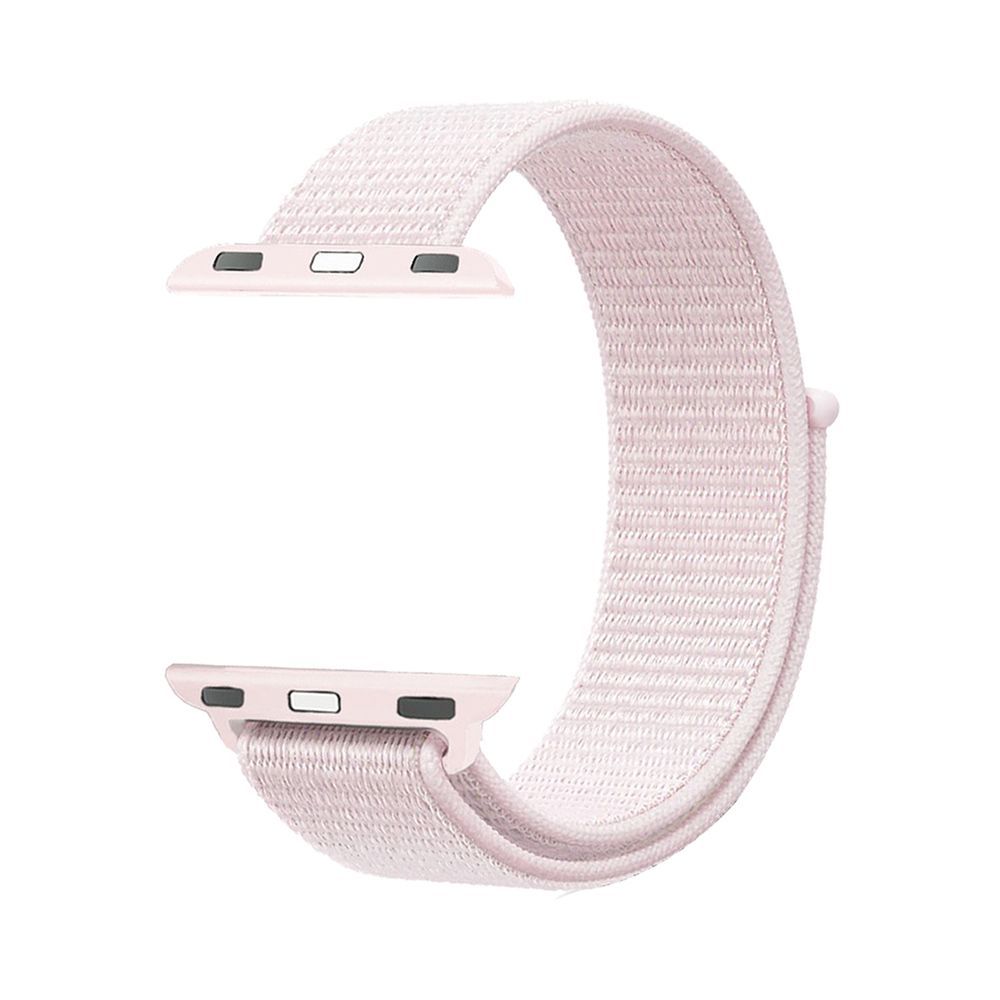 Promate Fibro-42 Light Pink Sporty Nylon Mesh Weave Adjustable Strap for 42mm Apple Watch (Compatible with Apple Watch 42/44/45mm)