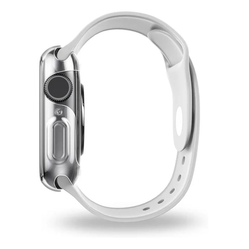 Uniq Garde Hybrid 44mm Case Dove Clear with Screen Protector for Apple Watch S4 (Compatible with Apple Watch 42/44mm)