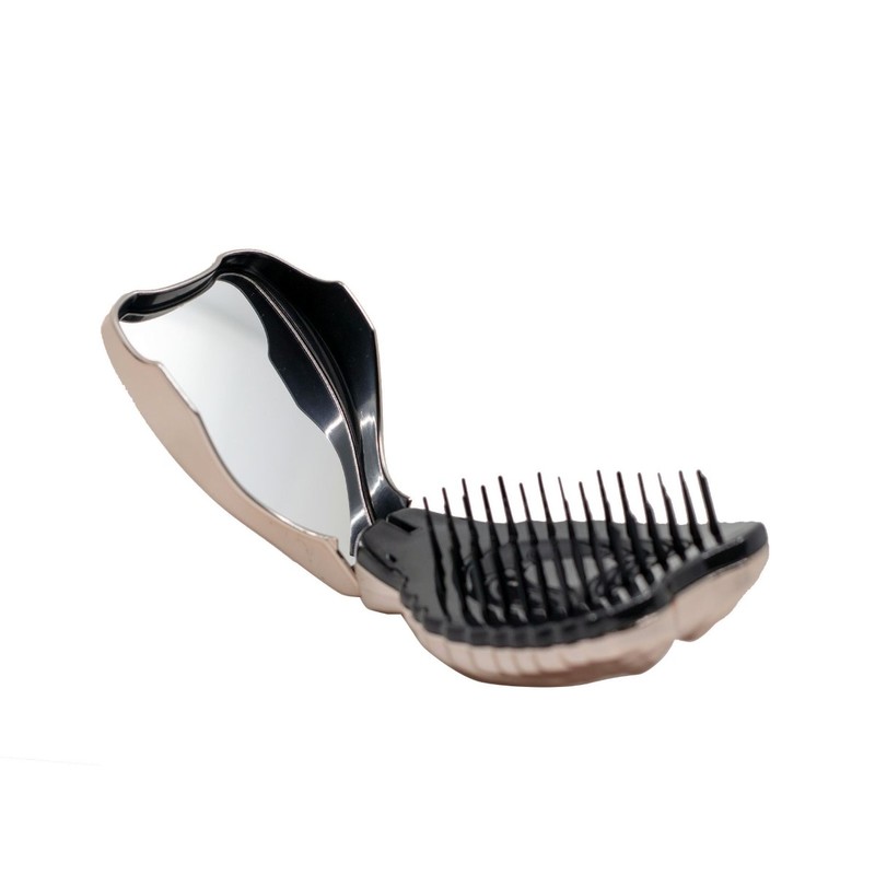 Tangle Angel Compact Hair Brush Rose Gold with Mirror