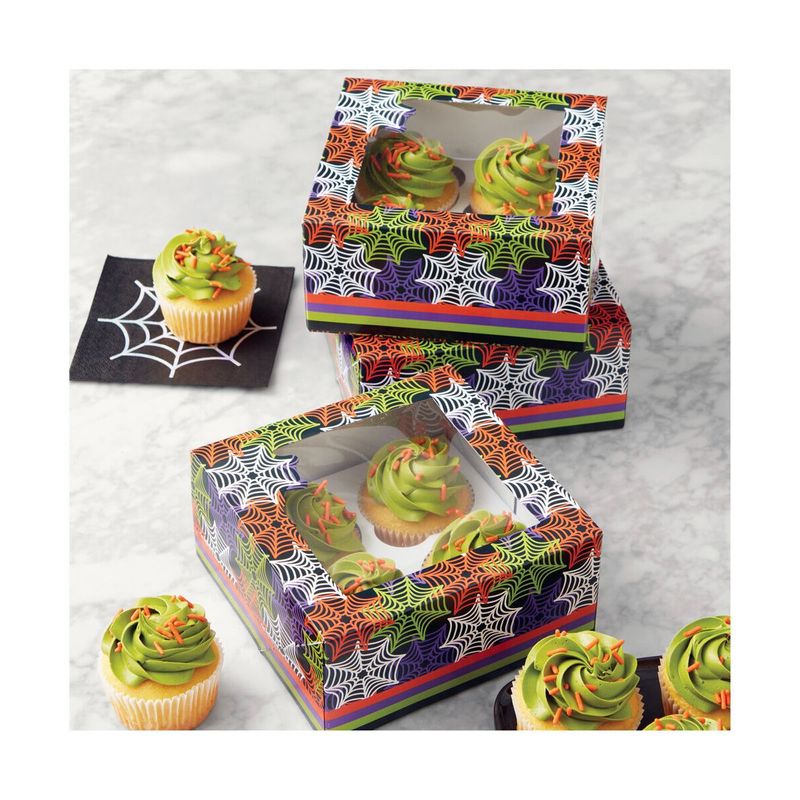 Wilton Halloween Web Cupcake Box 4Cav (Pack of 3)