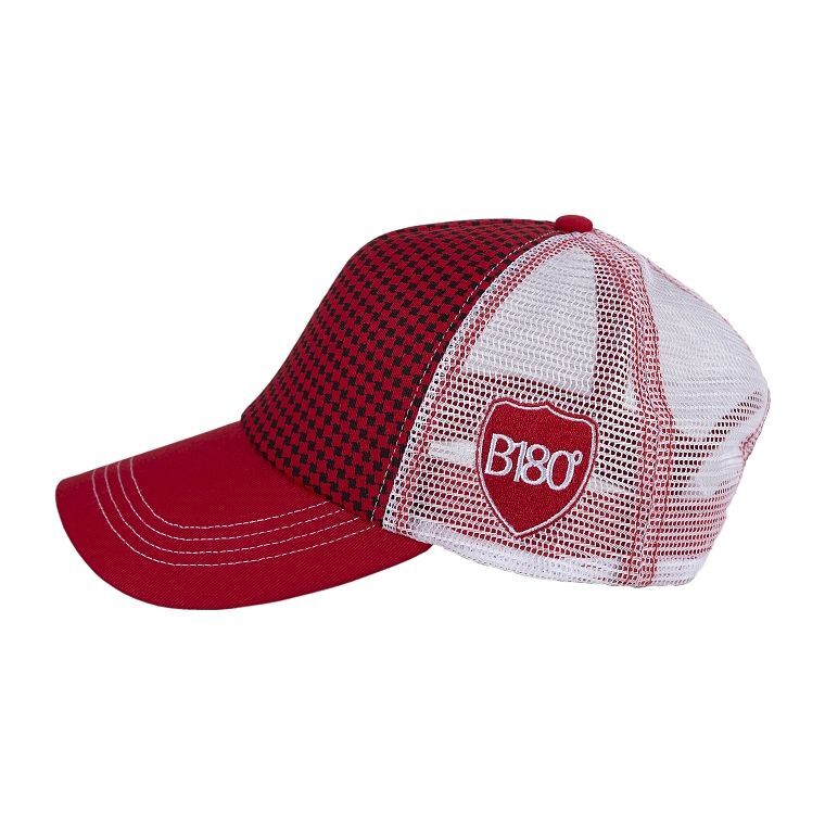 بي ١٨٠ علامة 8 قبعة للجنسين أحمر + أبيض