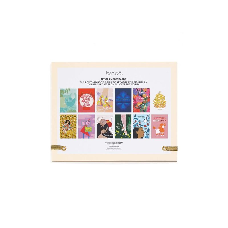 مجموعة بطاقة بريدية بنمط الفنان وكتاب بألوان قوس قزح من Ban.do