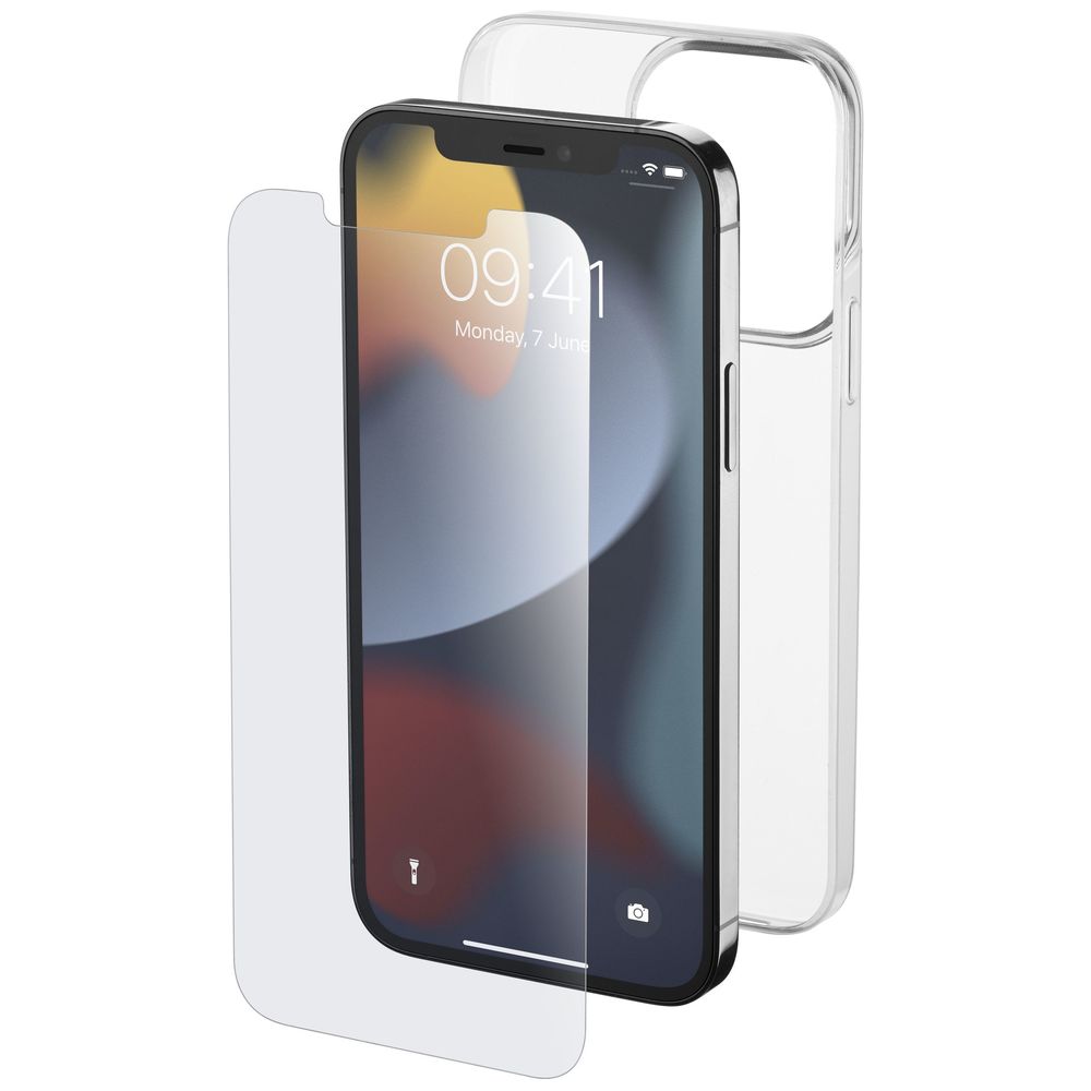 Cellularline Starter Kit Case + Glass For iPhone 13 Pro Max Transparent