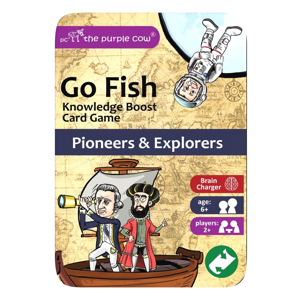 The Purple Cow Go Fish Pioneers and Explorers Card Game