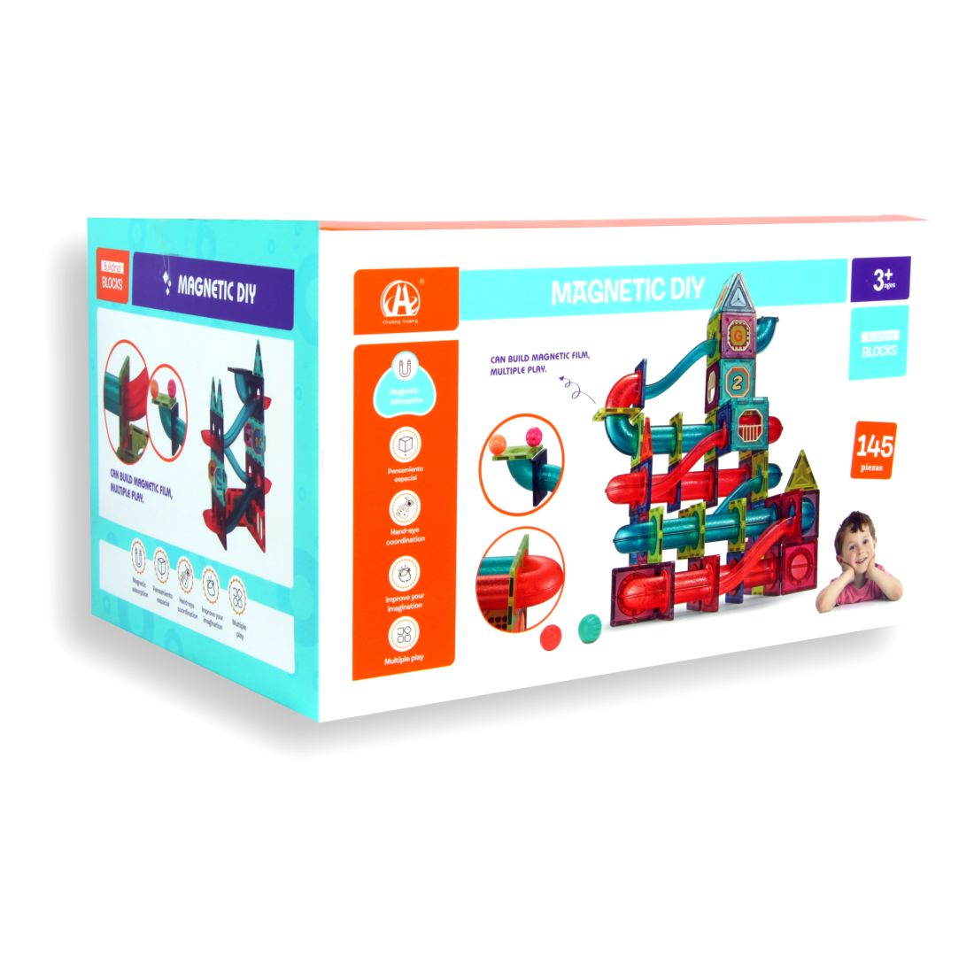 Toys Station Magnetic Blocks Set (45 Pieces)