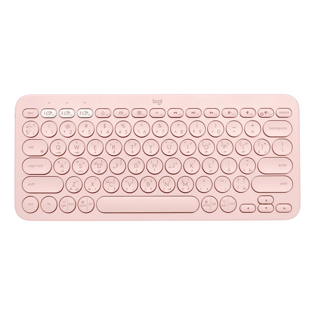 Logitech 920-010071 K380 Rose Multi-Device Bluetooth Keyboard - (Arabic/English)
