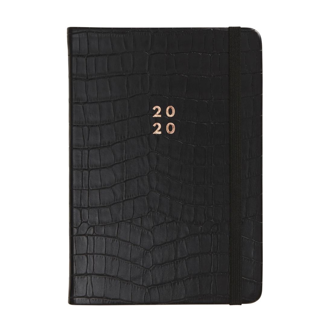 kikki.K 2020 A5 Croc Textured Weekly Diary Jet Black