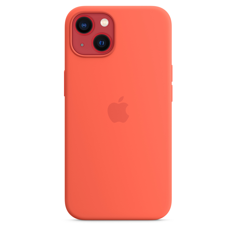 Apple Silicone Case with MagSafe Nectarine for iPhone 13