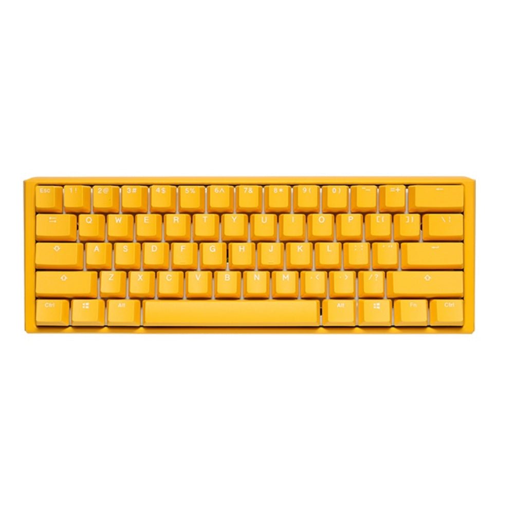 Ducky One 3 Yellow Series 61 Keys Mini Wired Mechanical Gaming Keyboard - Clear Switch