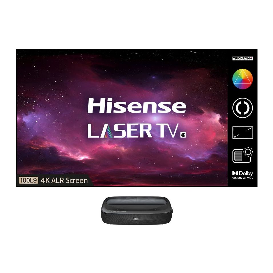 Hisense 100L9 Trichroma Laser TV (Projector with 100-Inch Screen)
