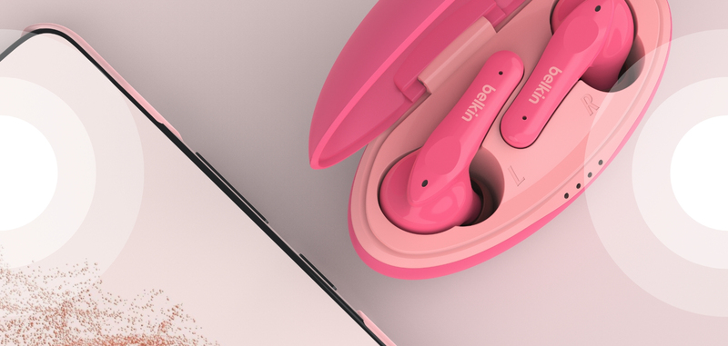 Belkin SOUNDFORM Nano True Wireless Earbuds for Kids - Pink
