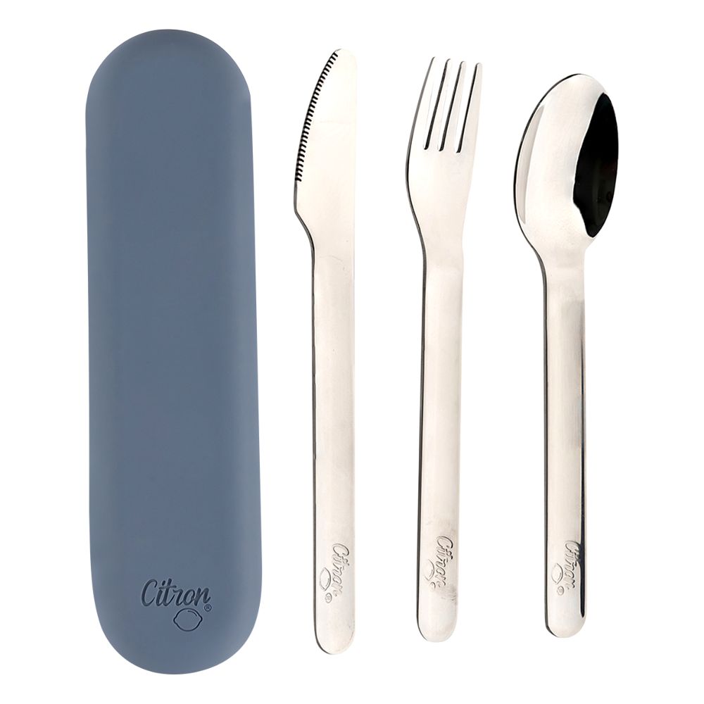 Citron Cutlery Set (Spoon/Fork/Knife) - Navy Blue