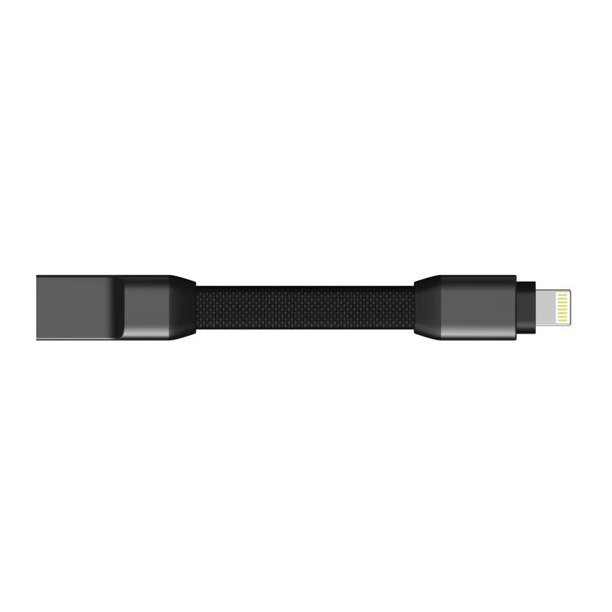 Rolling Square inCharge Mini USB to Lightning Cable - Black