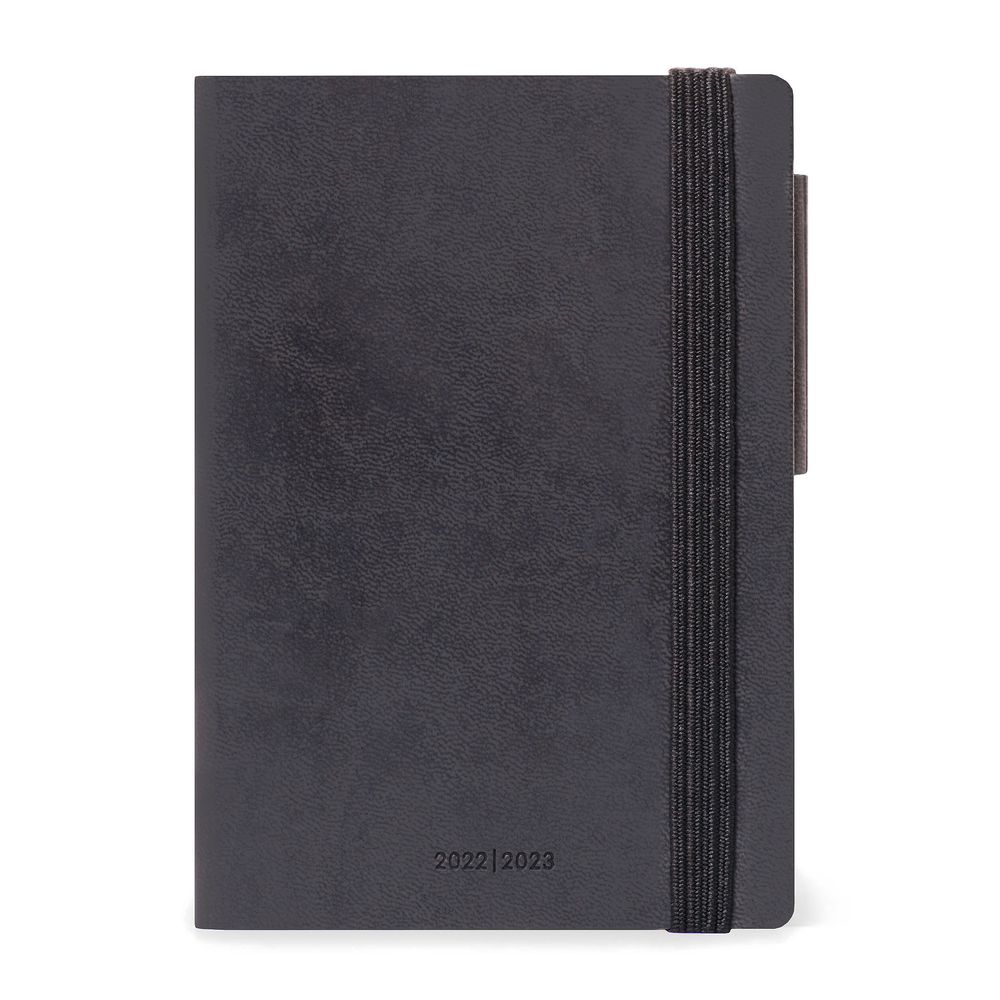 Legami Small Weekly Diary with Notebook 18 Month 2022/2023 (9.5 x 13 cm) - Black