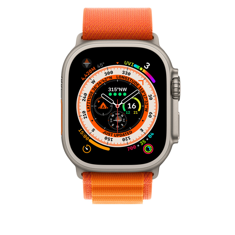 Apple 49mm Alpine Loop for Apple Watch - Orange - Medium