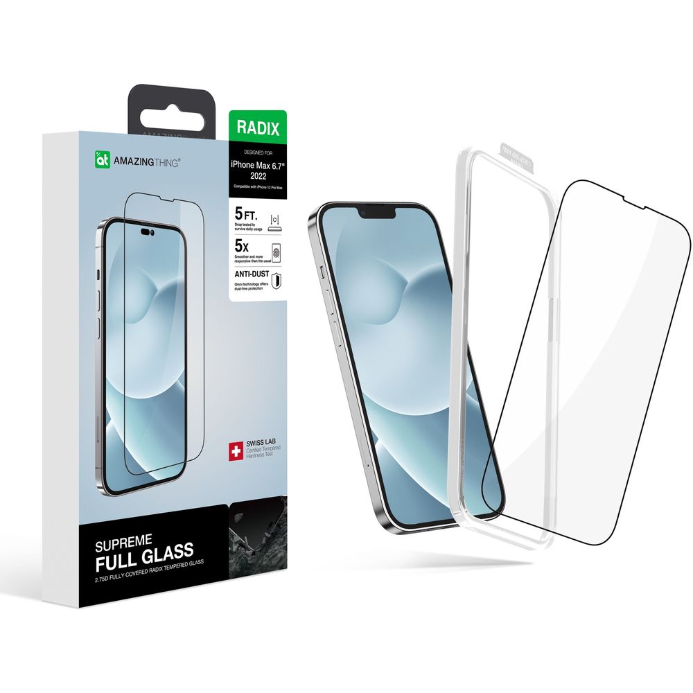 AMAZINGThing iPhone 14 Plus Screen Protector 2.75D Fully Covered Radix Glass