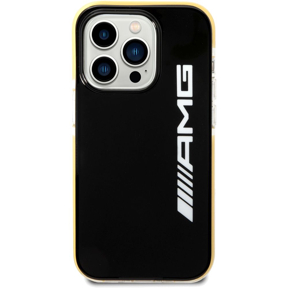 AMG PC/TPE Hard Case for iPhone 14 Pro Max - Black/Yellow