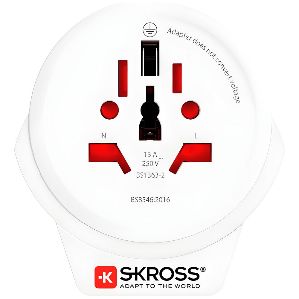 Skross Travel Adapter World To Europe With USB