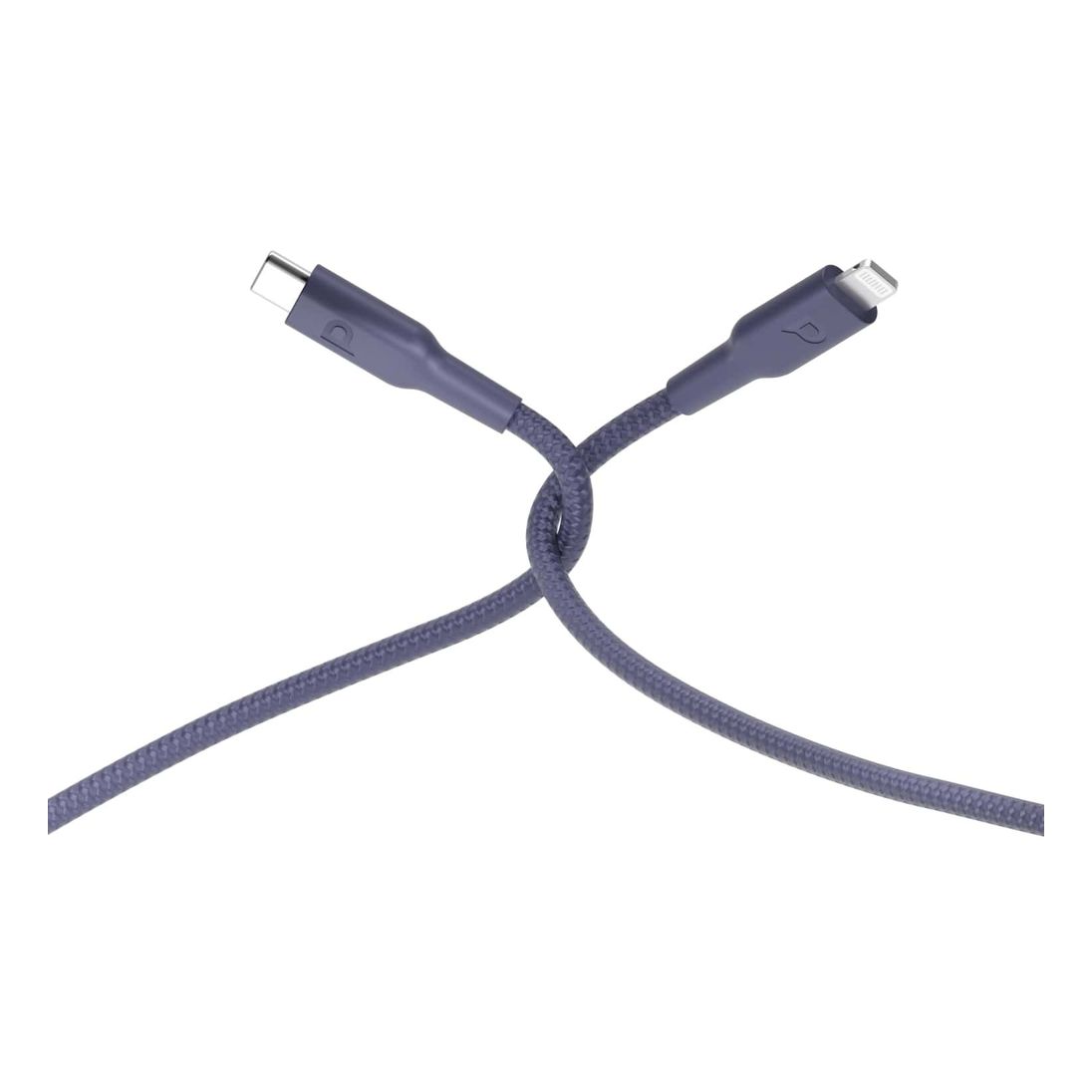 Powerology Braided USB-C To Lightning Data & Fast Charge Cable 1.2m - Purple