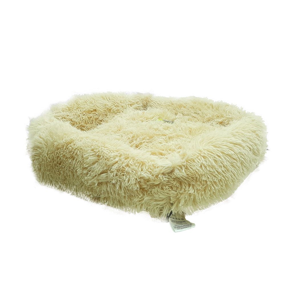 Nutrapet Grizzly Square Bed Off White - 90 X 56 X 18Cm - Large