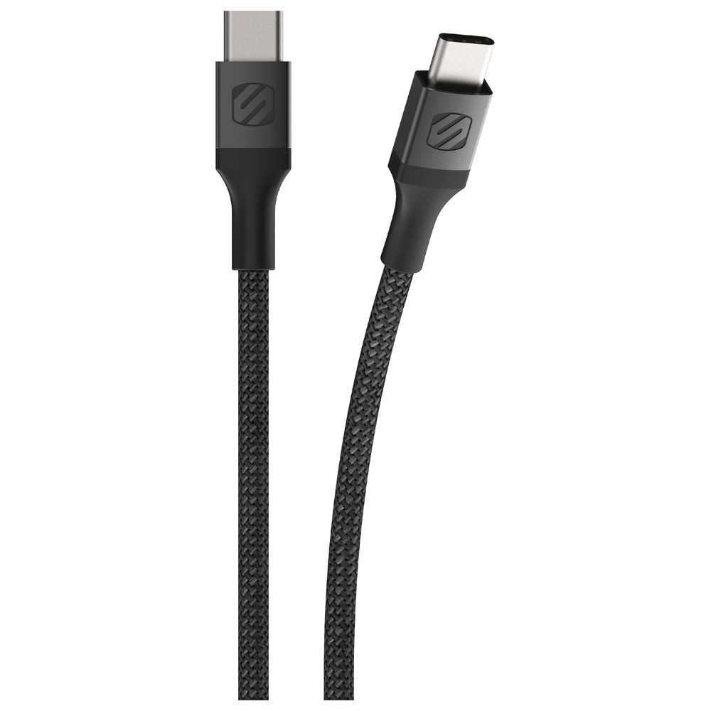 Scosche Strikeline HD Premium Heavy Duty USB-C To USB-C Cable - Black (1.2m)
