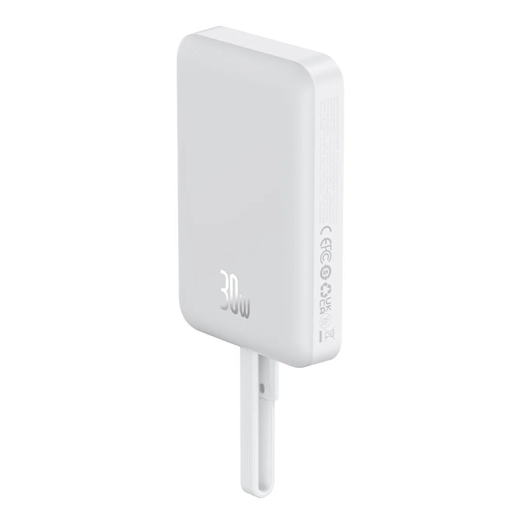 Baseus Magnetic Mini Wireless Fast Charge Power Bank Type-C Edition 10000mAh 30W - Stellar White