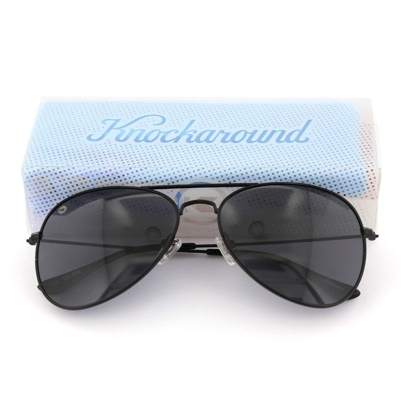 Knockaround Black/Smoke Mile Highs Unisex Sunglasses