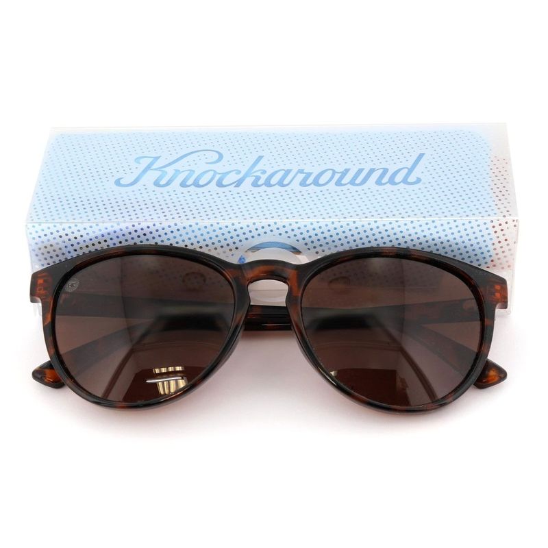 Knockaround Glossy Tortoise Shell/Polarized Amber Mai Tais Unisex Sunglasses Brown
