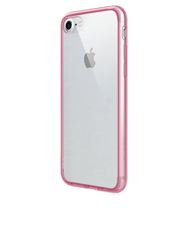 Odoyo Clear Edge Soft Bumper Hard Snap Case Crystal Pink iPhone 8/7