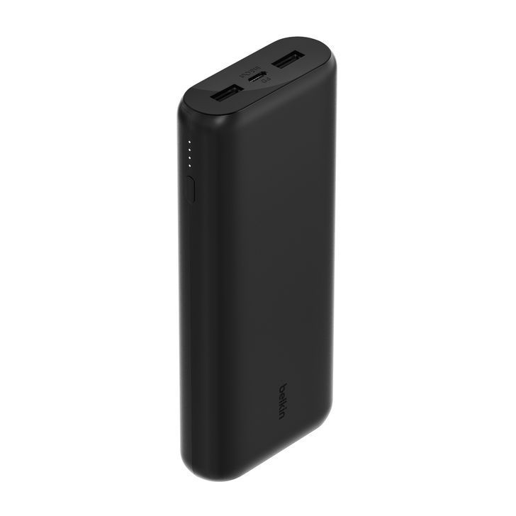 Belkin BoostCharge 3-Port Compact Power Bank 20K with PD 20W - Black