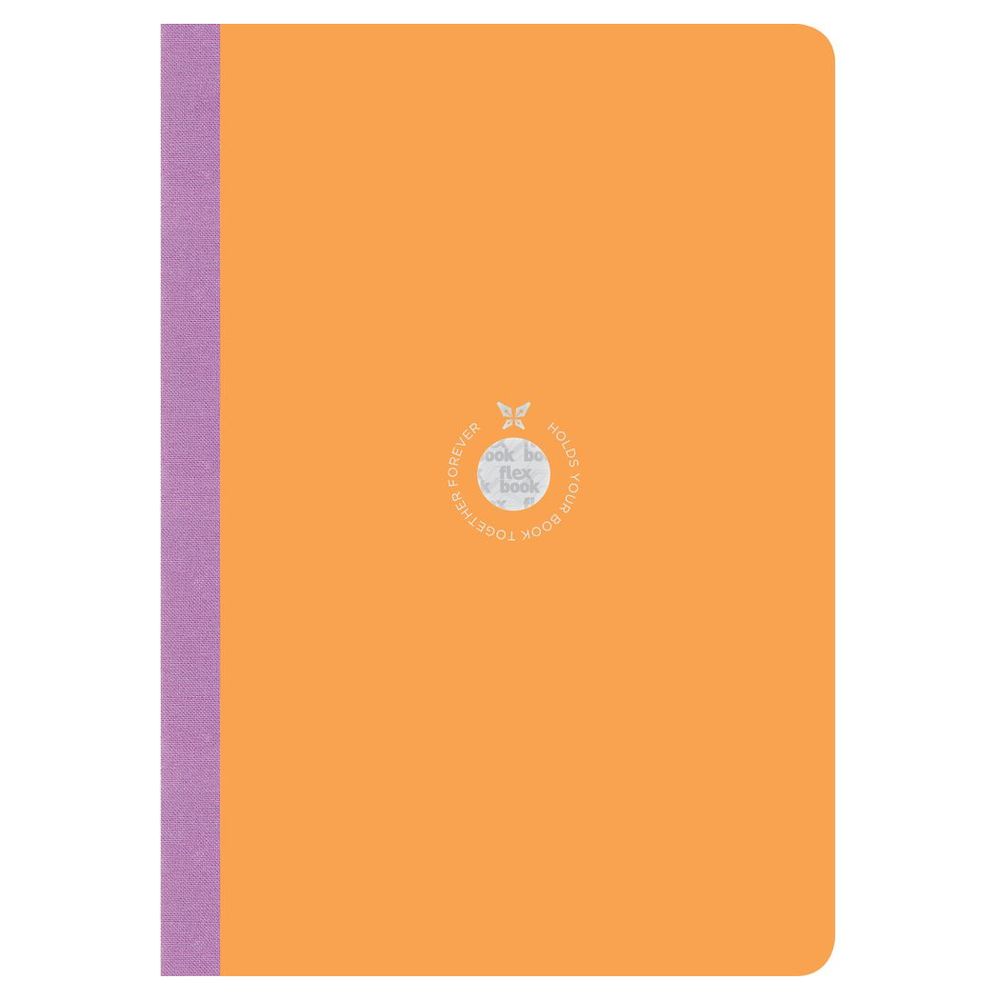 Flexbook Smartbook Ruled B5 Notebook - Large - Orange Cover/Light Purple Spine (17 x 24 cm)