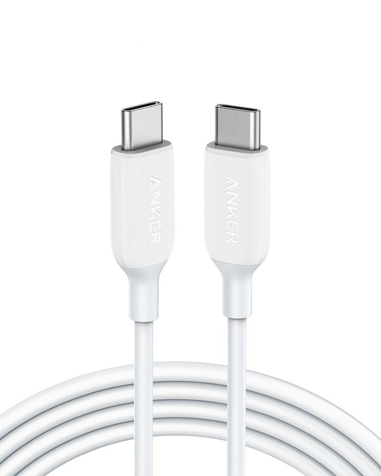 Anker Powerline III USB-C To USB-C 2.0 Cable White 6Ft