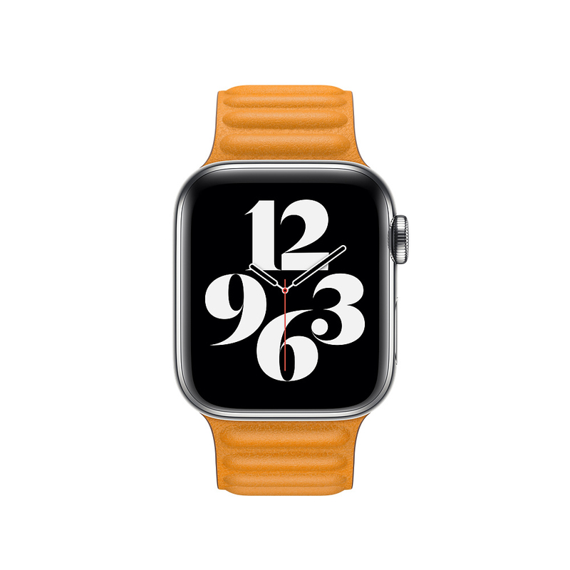 Apple 40mm California Poppy Leather Link Large (Compatible with Apple Watch 38/40/41mm)