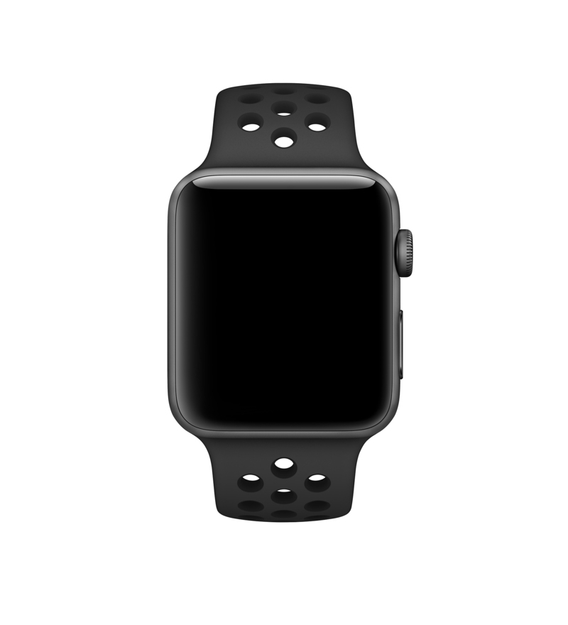 Apple Watch Nike+ Anthracite/Black Sport Band 42mm (S/M) - (M/L) (Compatible with Apple Watch 42/44/45mm)