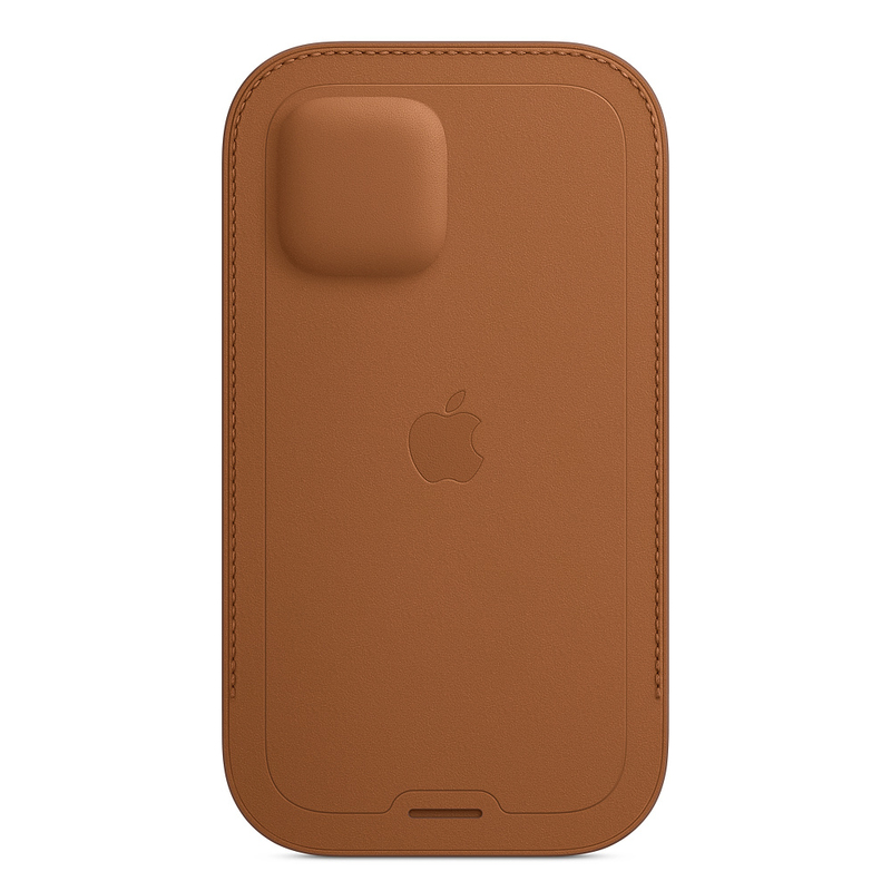 Apple Leather Sleeve with Magsafe Saddle Brown for iPhone 12 Pro/12