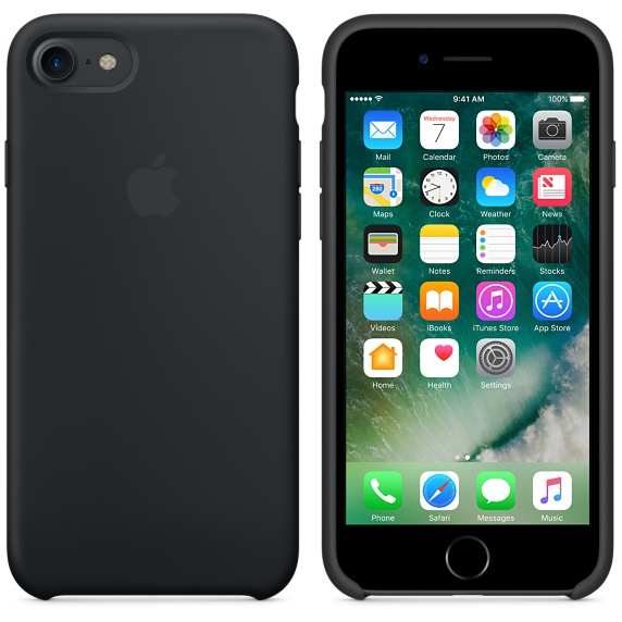 Apple Silicone Case Black iPhone 8/7