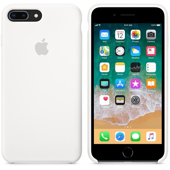 Apple Silicone Case White for iPhone 8 Plus/7 Plus