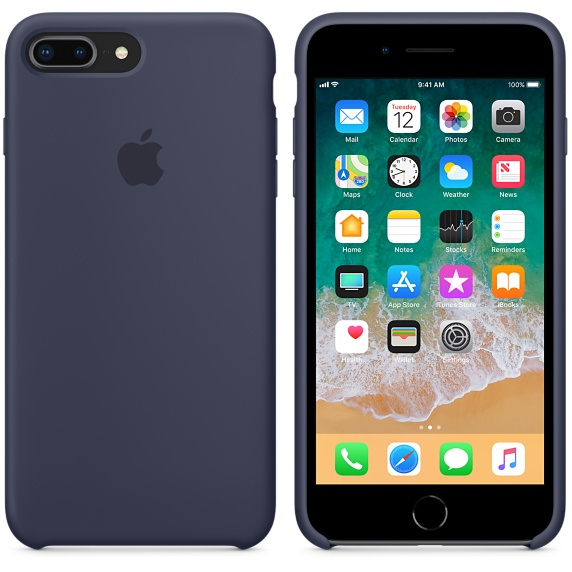 Apple Silicone Case Midnight Blue for iPhone 8 Plus/7 Plus