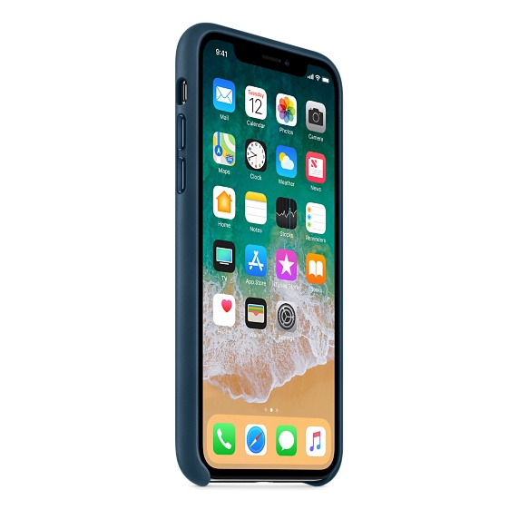 Apple Leather Case Cosmos Blue for iPhone X