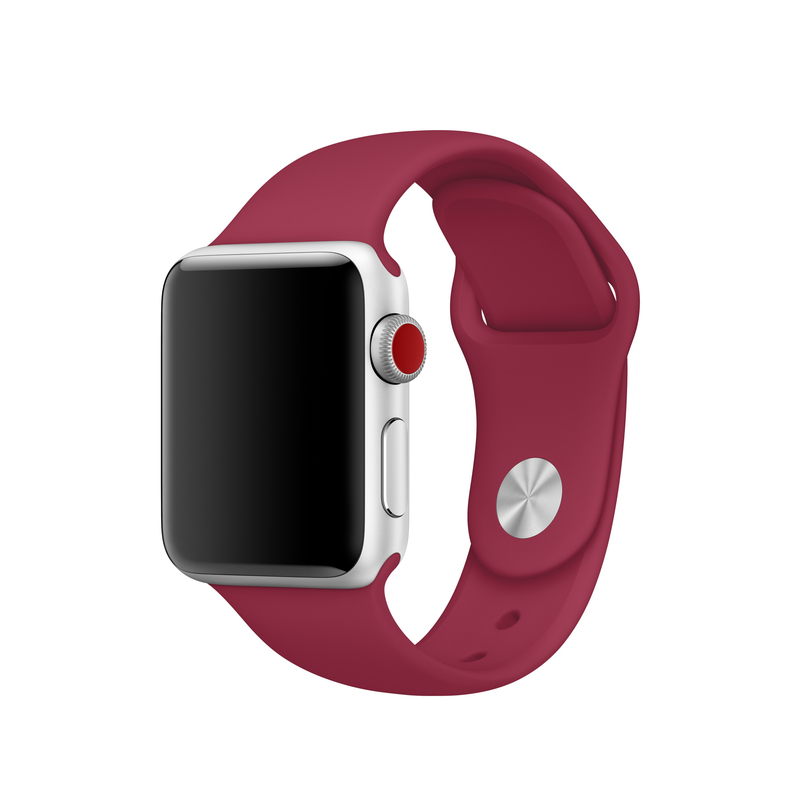 Apple Rose Red Sport Band S/M & M/L for Apple Watch 38mm (Compatible with Apple Watch 38/40/41mm)