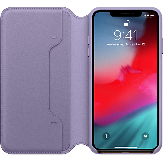 Apple Leather Folio Lilac for iPhone XS Max