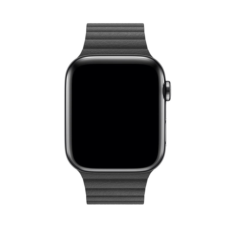 Apple 44mm Black Leather Loop Medium for Apple Watch (Compatible with Apple Watch 42/44/45mm)