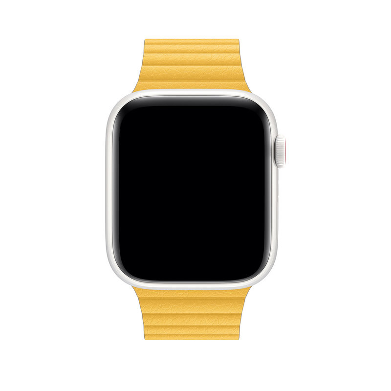 Apple 44mm Meyer Lemon Leather Loop Large for Apple Watch (Compatible with Apple Watch 42/44/45mm)