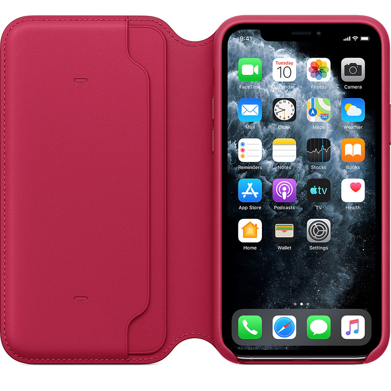 Apple Leather Folio Raspberry for iPhone 11 Pro